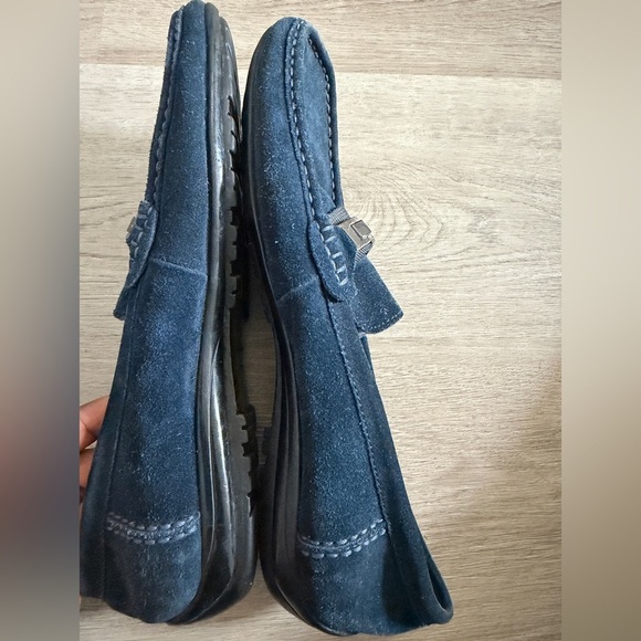 Salvatore Ferragamo Navy Suede Bit Loafers main image 6